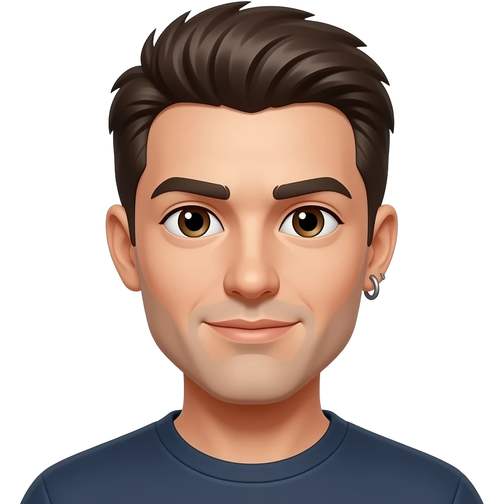 man ear piercing emoji