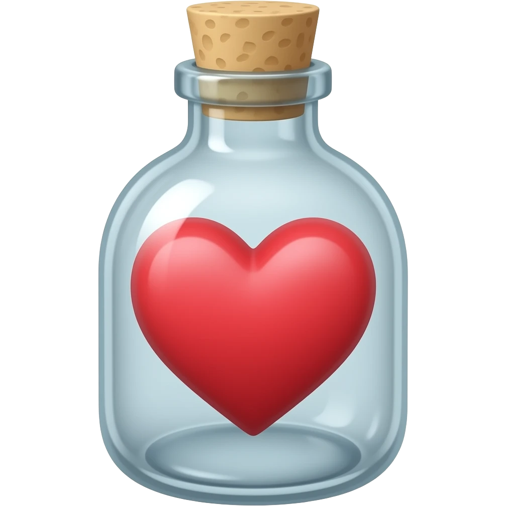 heart in a bottle emoji
