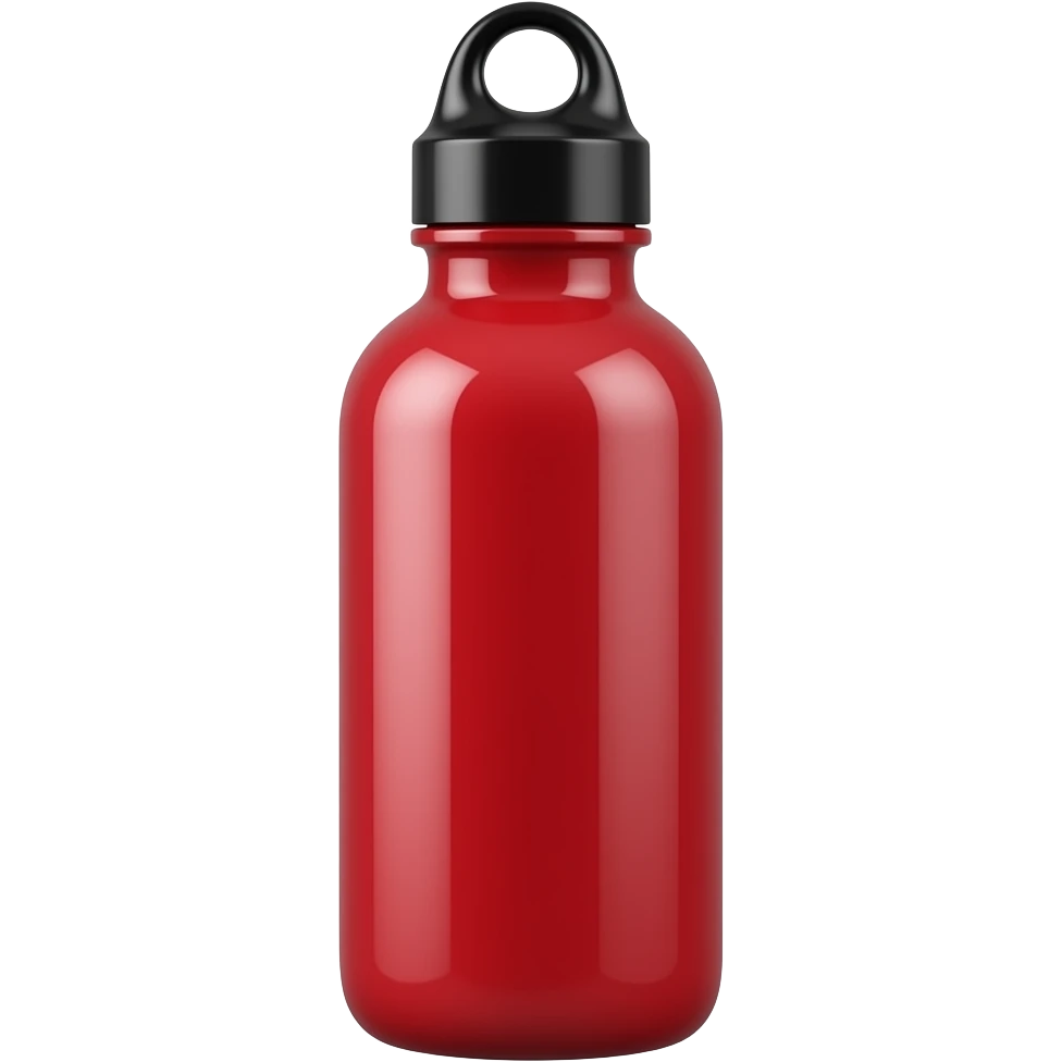 palin water bottle with red color and black cap emoji
