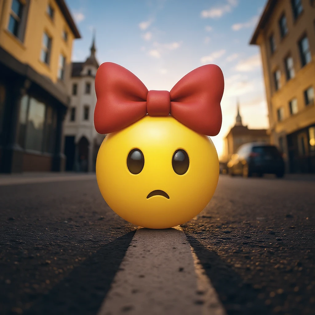 Remove the background, keep the bow edges crisp and clear, preserve the wide-angle photography style, with no background (transparent). emoji
