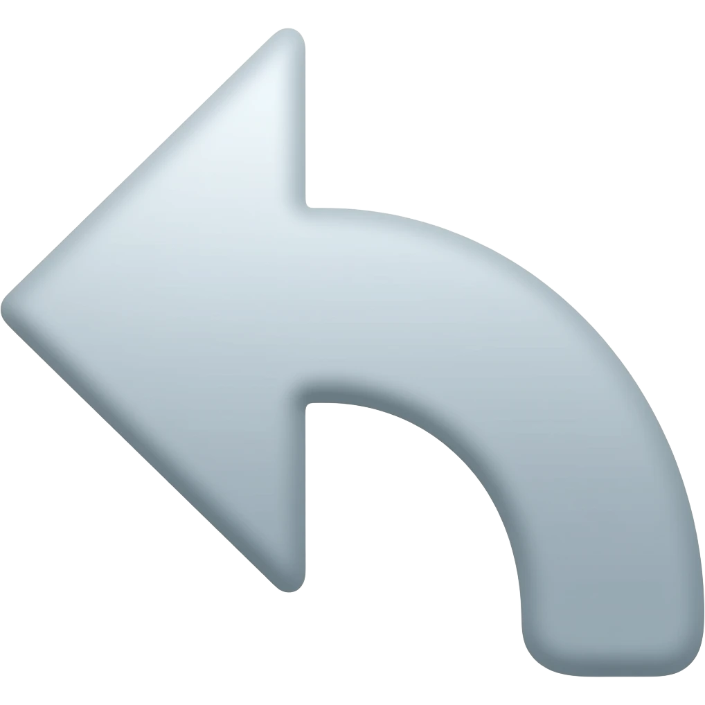 Arrow left curve emoji