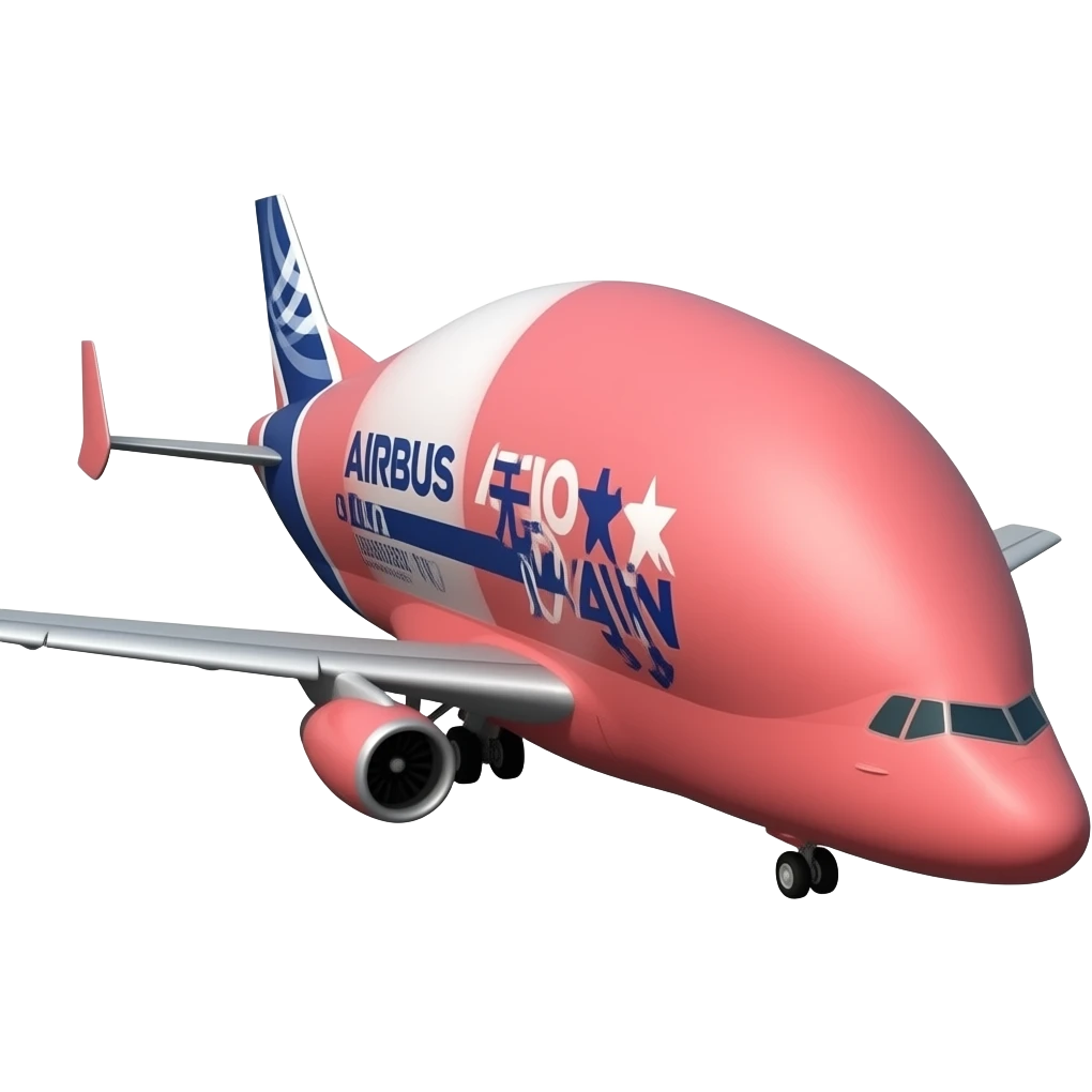 Airbus beluga iconic colour: red emoji