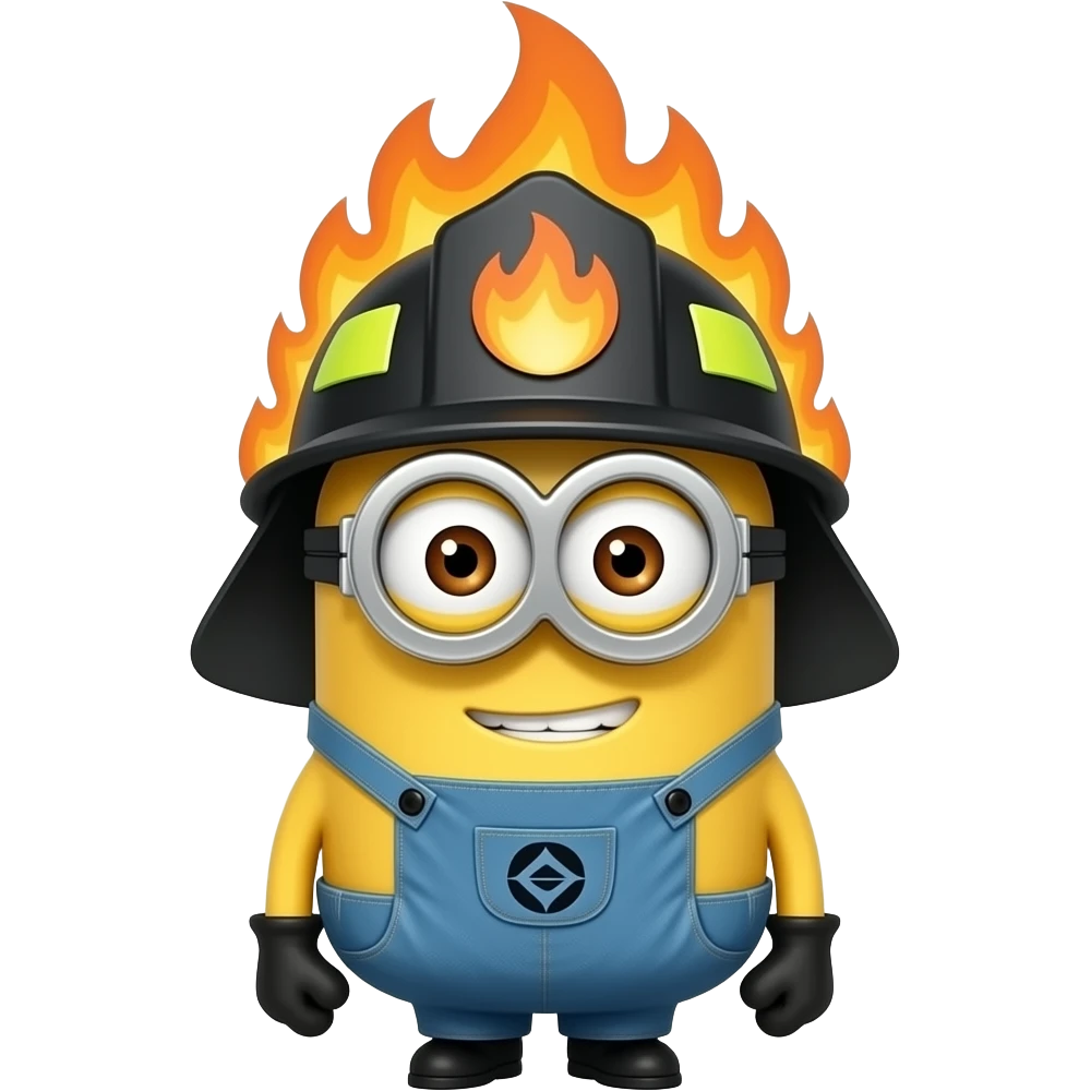 minion firefighter aOT Controlled Burn on helmet emoji