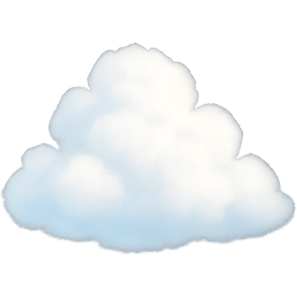 digital illustration of a cloud emoji
