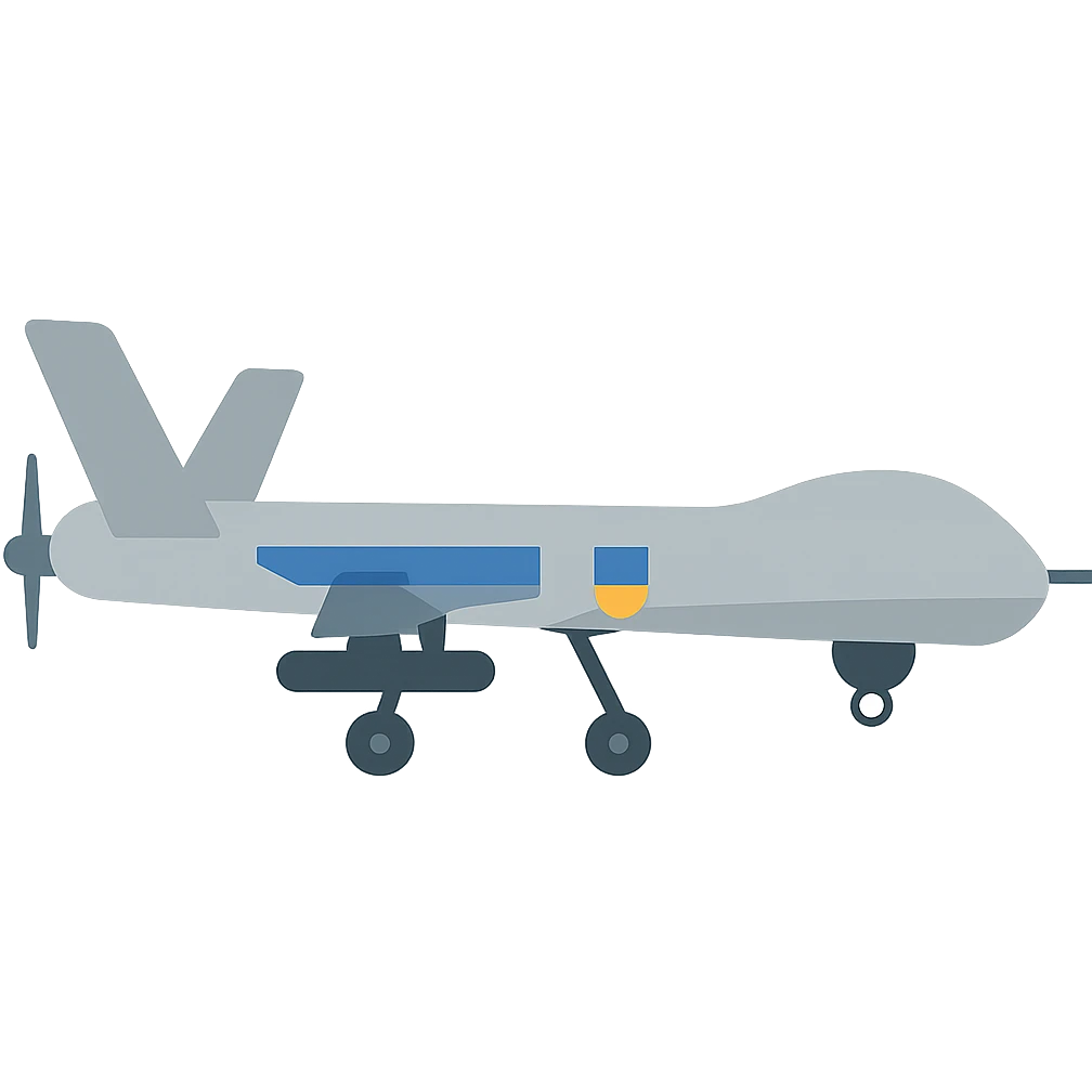 flat design style Ukrainian drone emoji