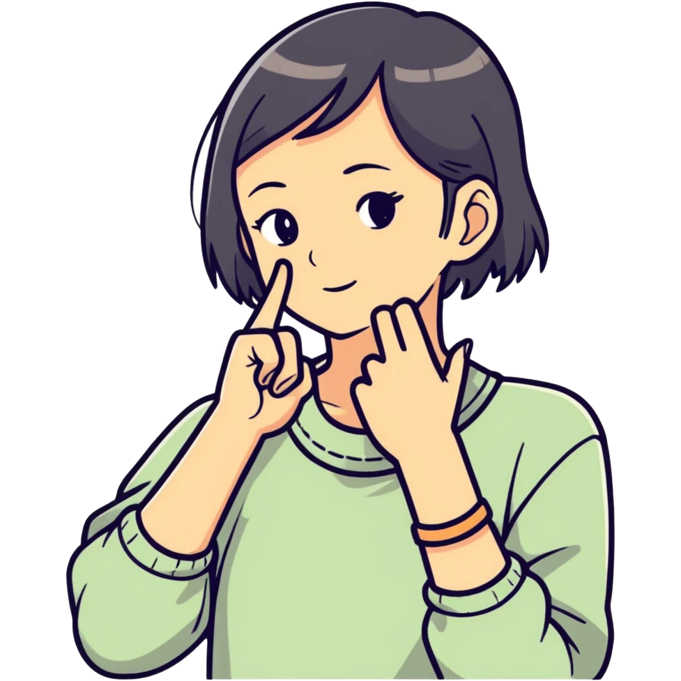 A girl pinch her finger and taking her hand and going across her neck emoji