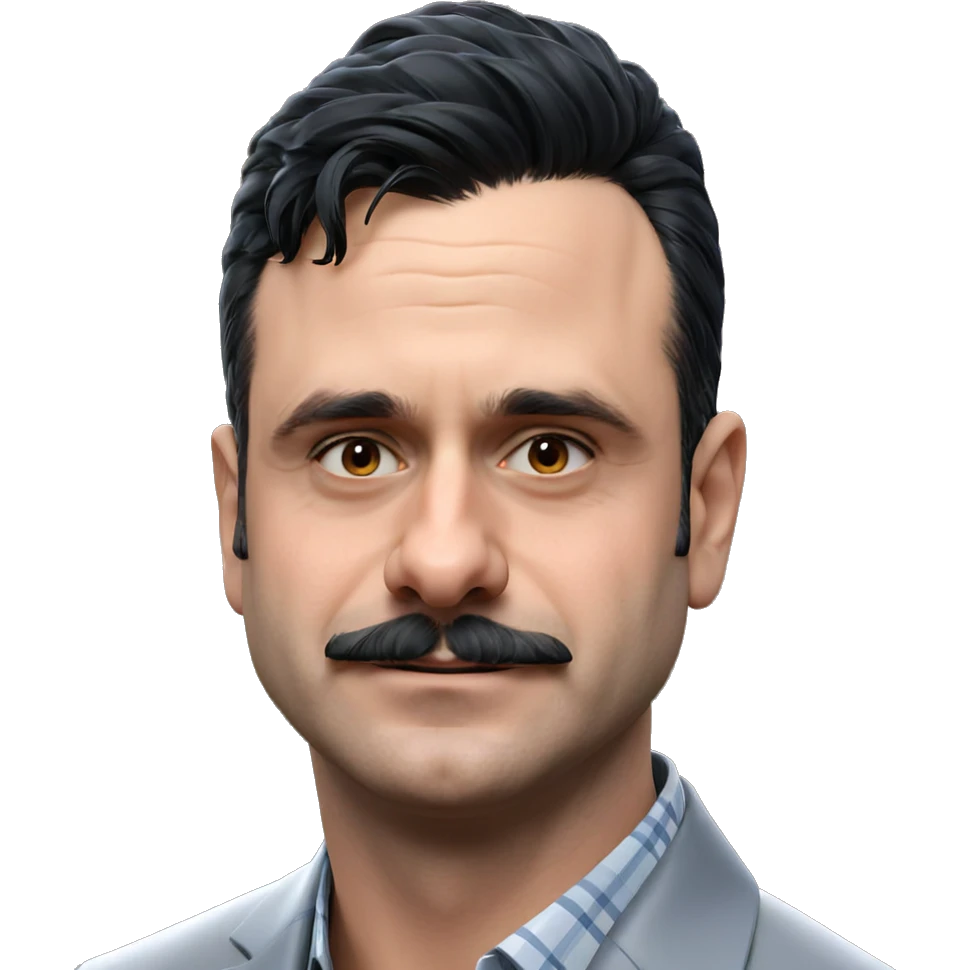 black haired man portrait emoji