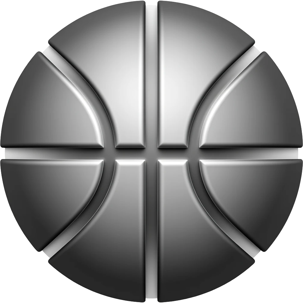 Basketball emoji just black and white tho emoji