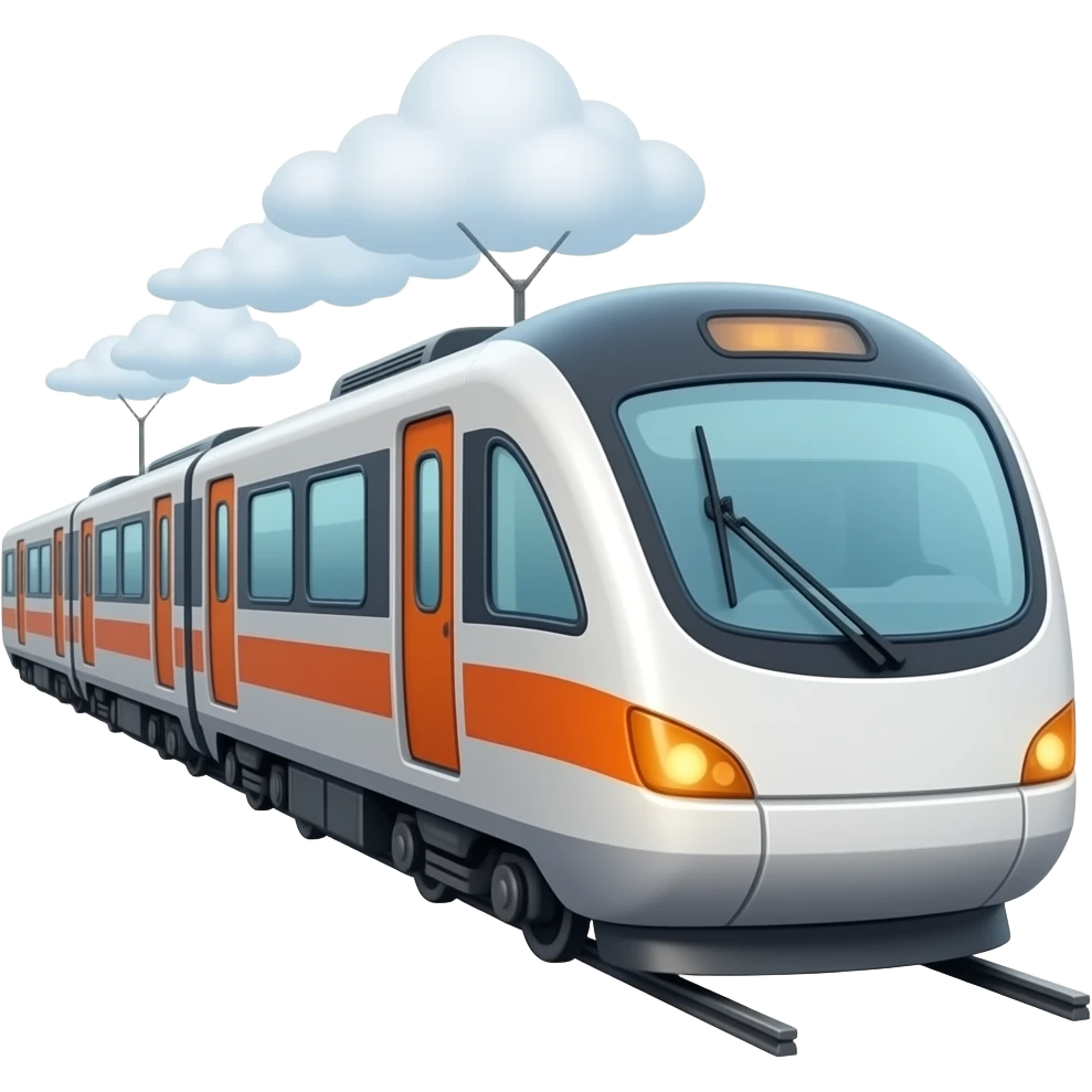 Flying train emoji