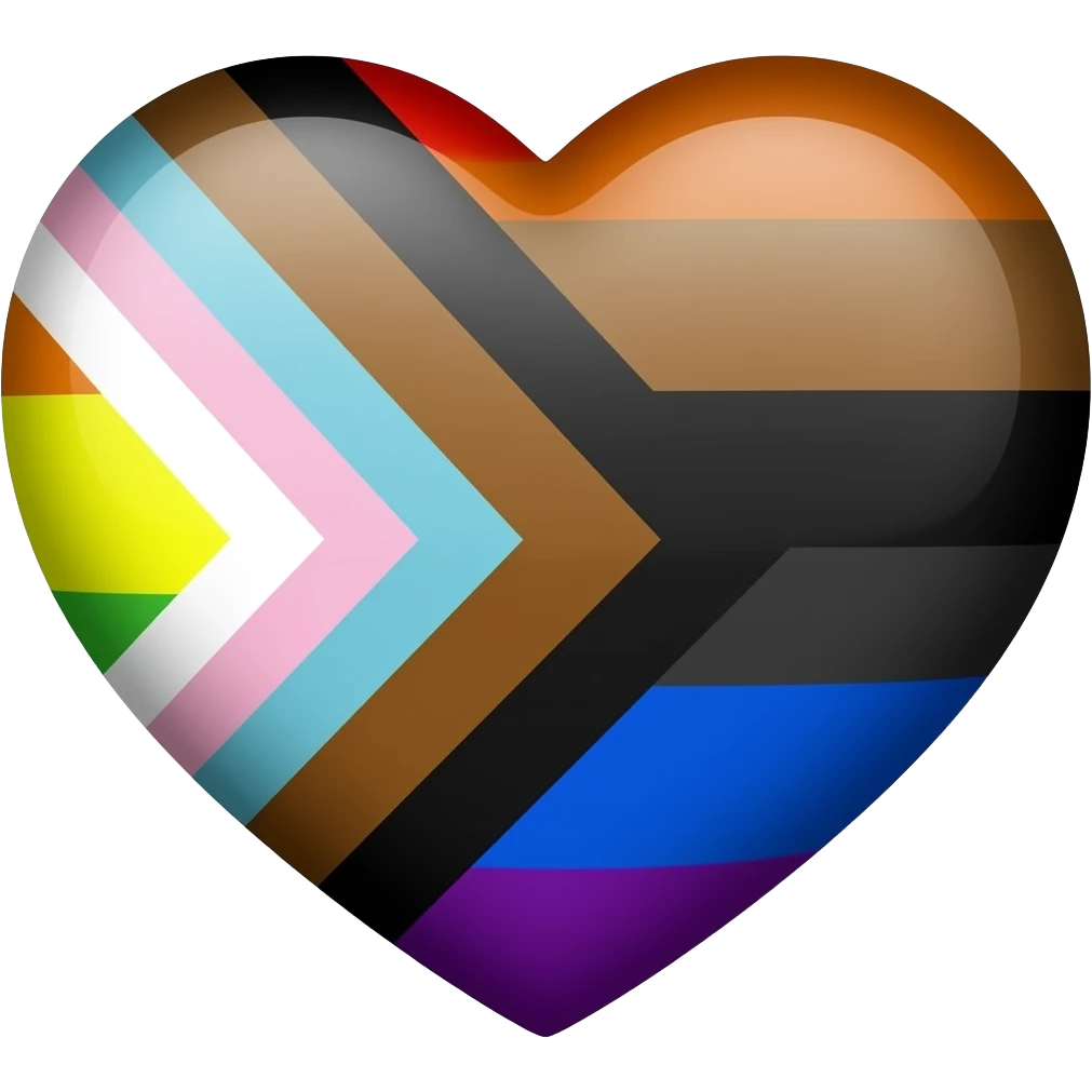 a heart in the colors of the non bianary flag emoji