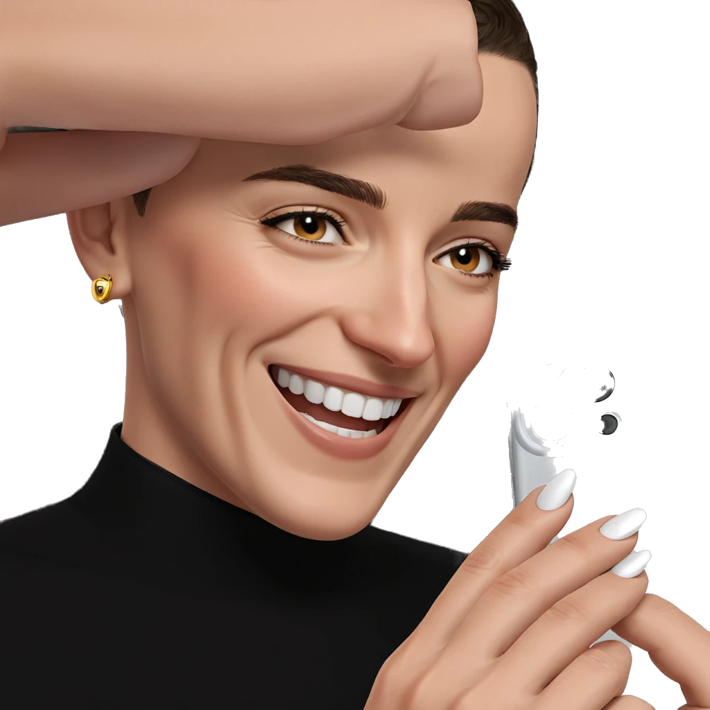 smiling boy with earrings emoji