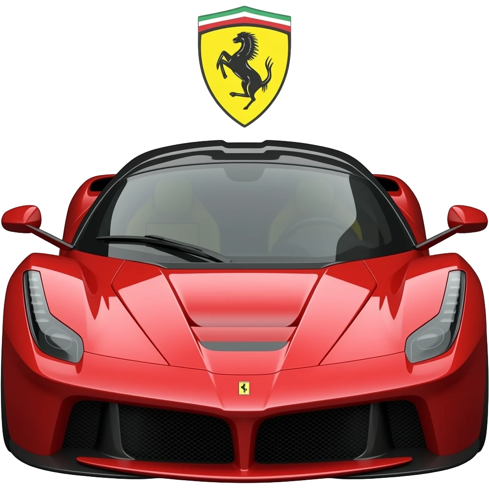 Ferrari car, only the body/structure, no interior, no background emoji