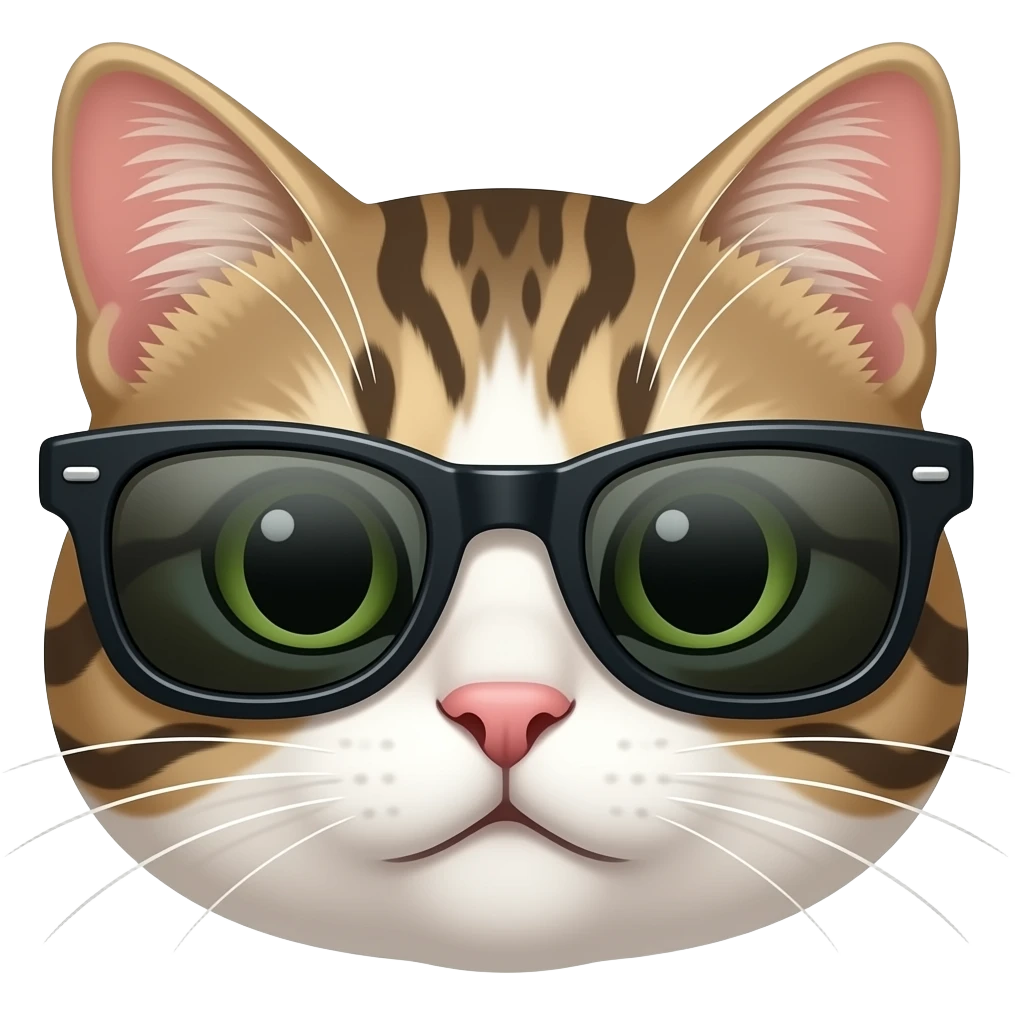 Cat wearing sunglasses emoji