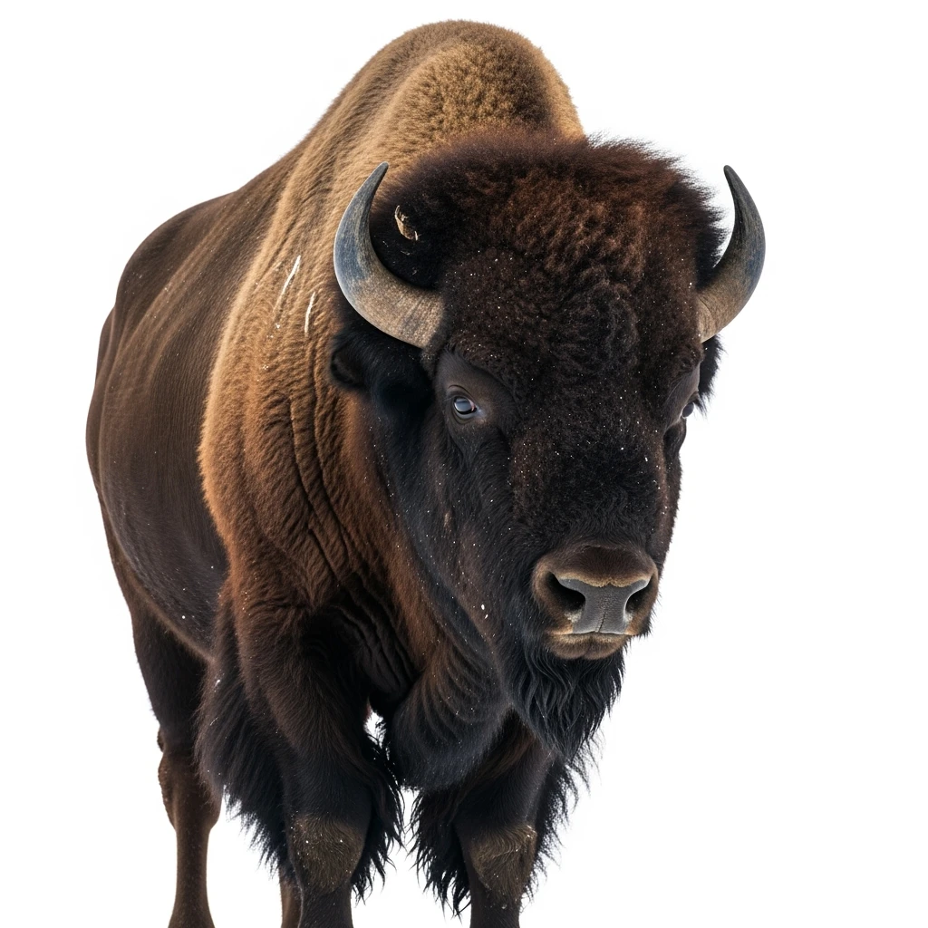 Bison white background emoji