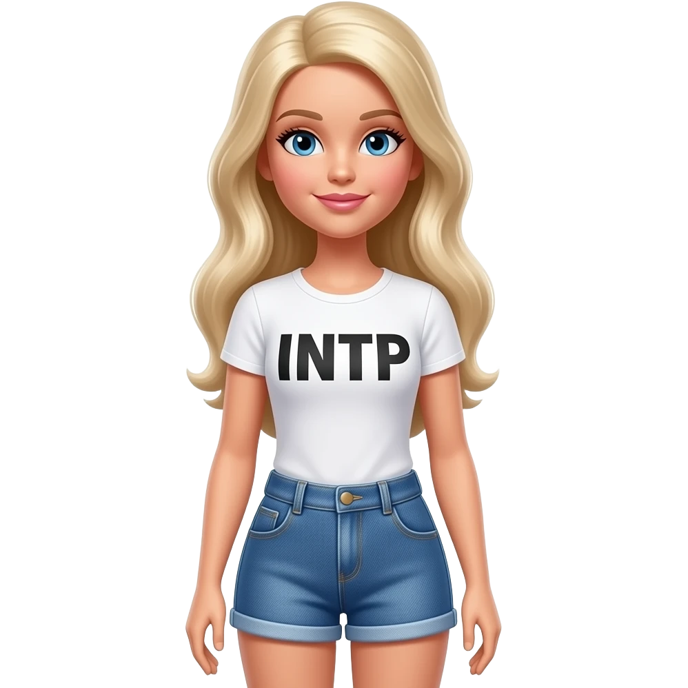 Barbie vestida de intp emoji
