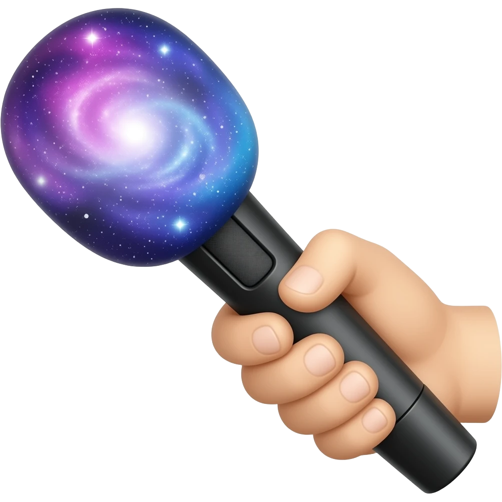 GALAXY microphone with imprints nebula emoji