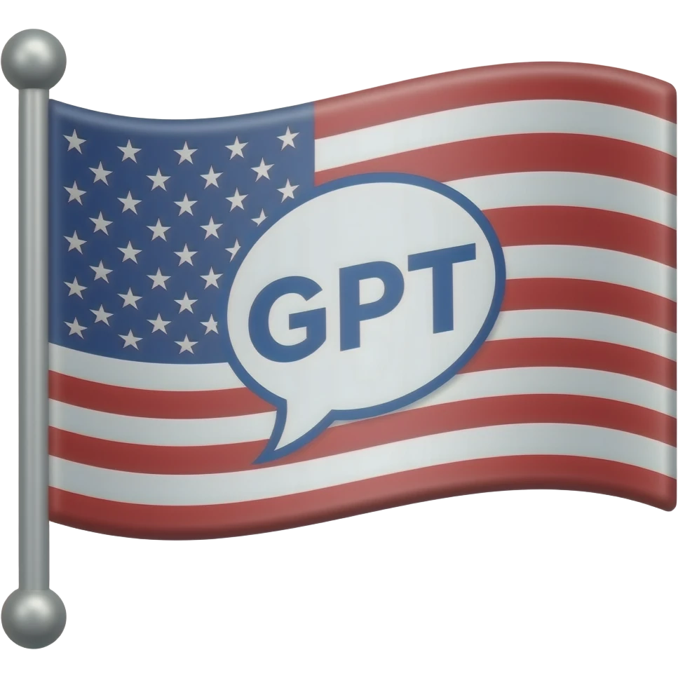 flag with chat gpt logo emoji