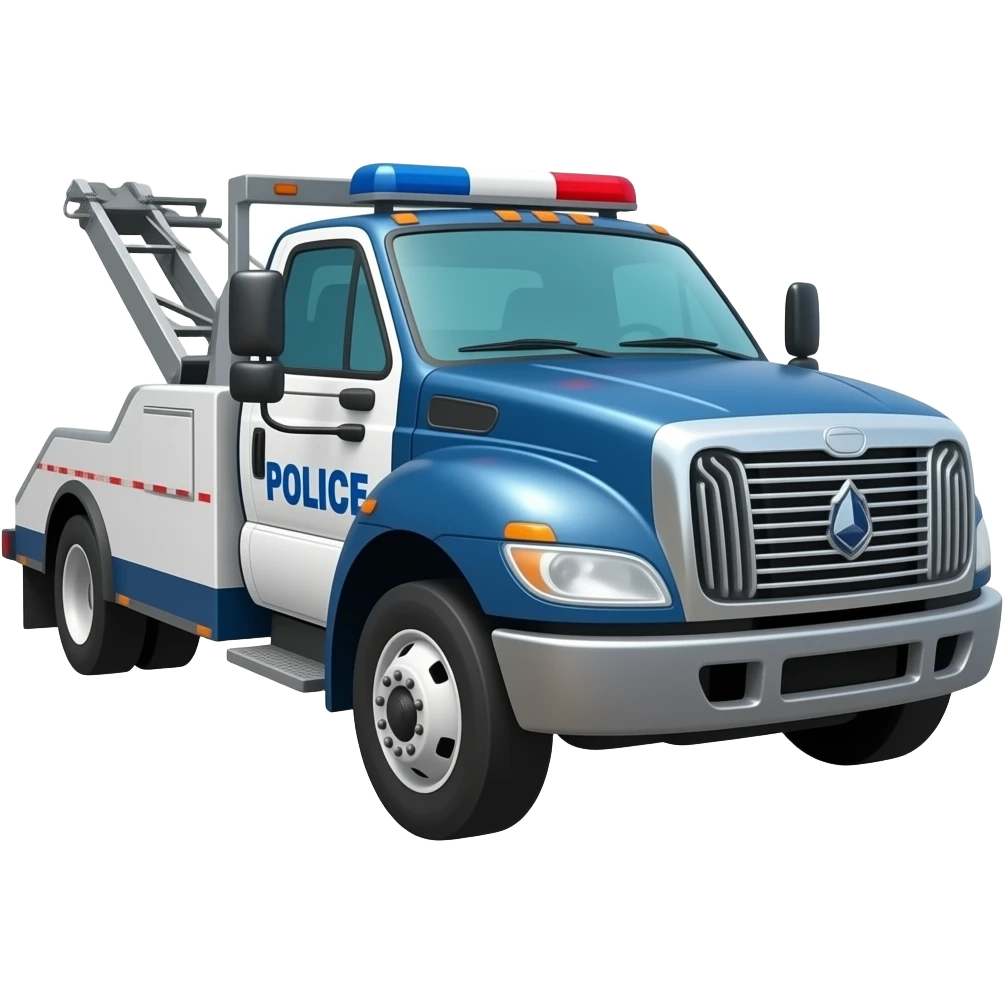 Police Tow Truck emoji