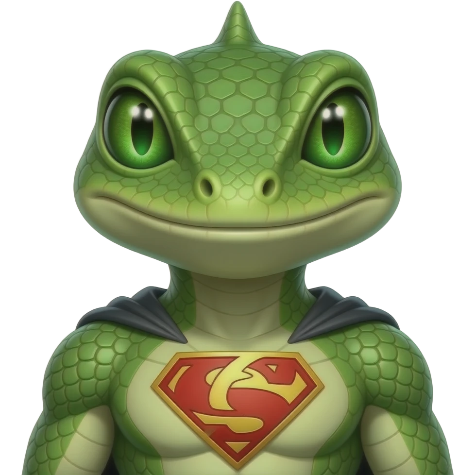 A Japnese Lizard superhero emoji