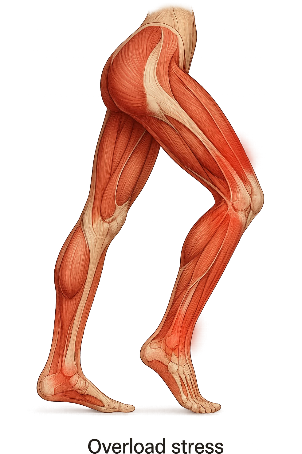 PRENDI SPUNTO DALLA FOTO E FAMMI A LIVELLO ANATOMICO LA GAMBA IN SOVRACCARICO emoji