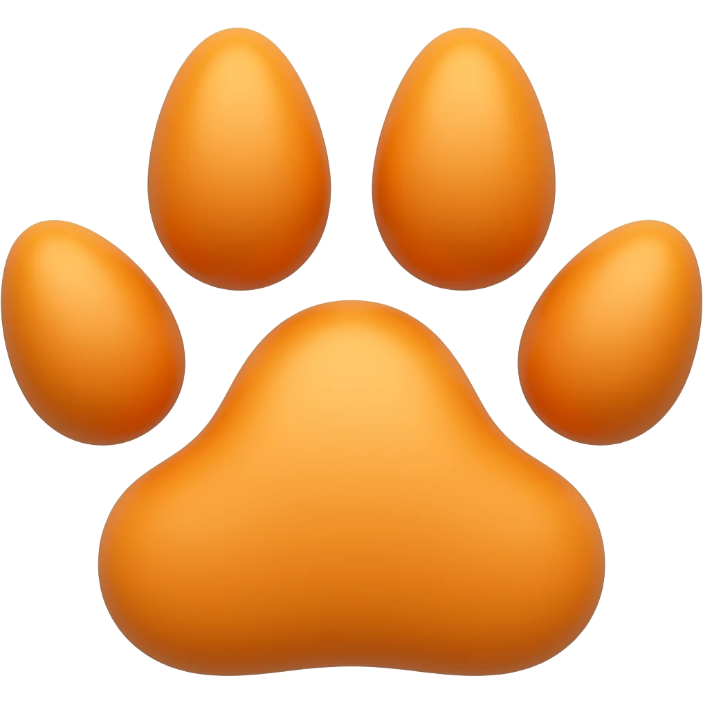 Orange wolf paw emoji