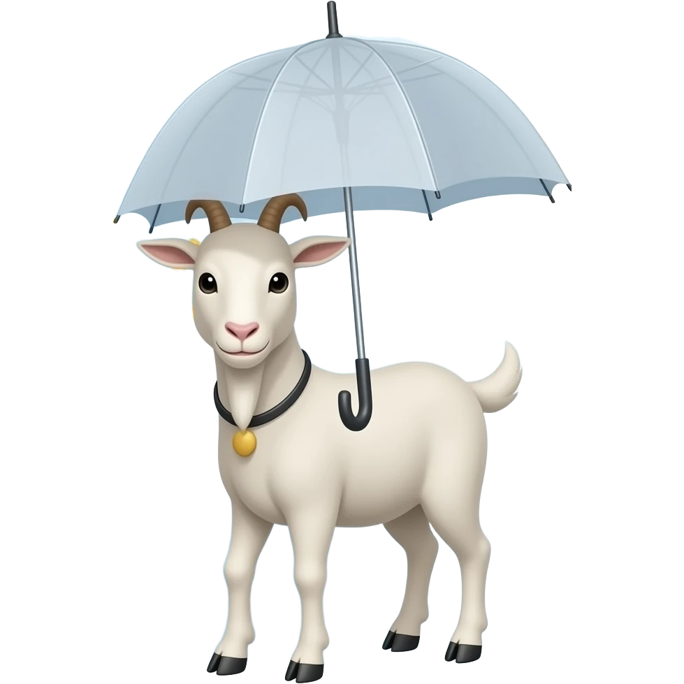 goat holding umbrella in front of a 4 day weather forcast emoji