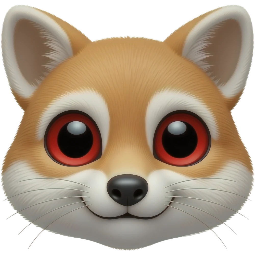 animal big red eyes only face emoji