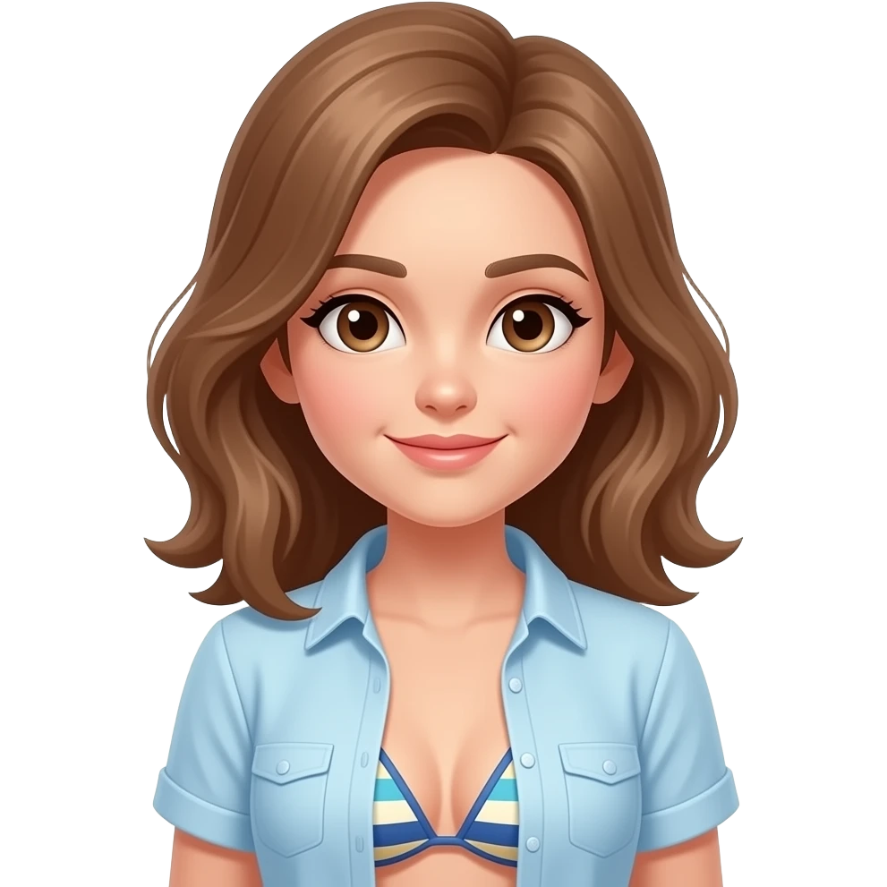 girl bikini and shirt emoji