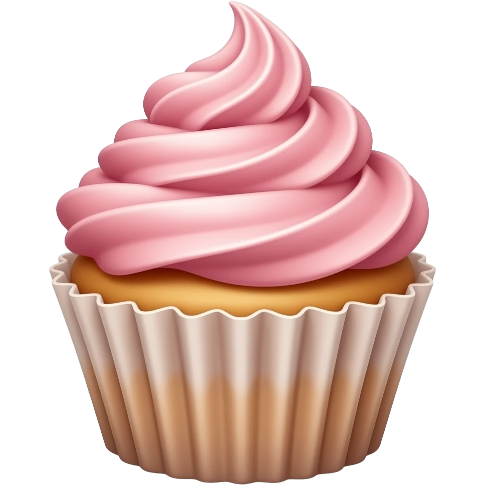 Cupcake with pink icing emoji