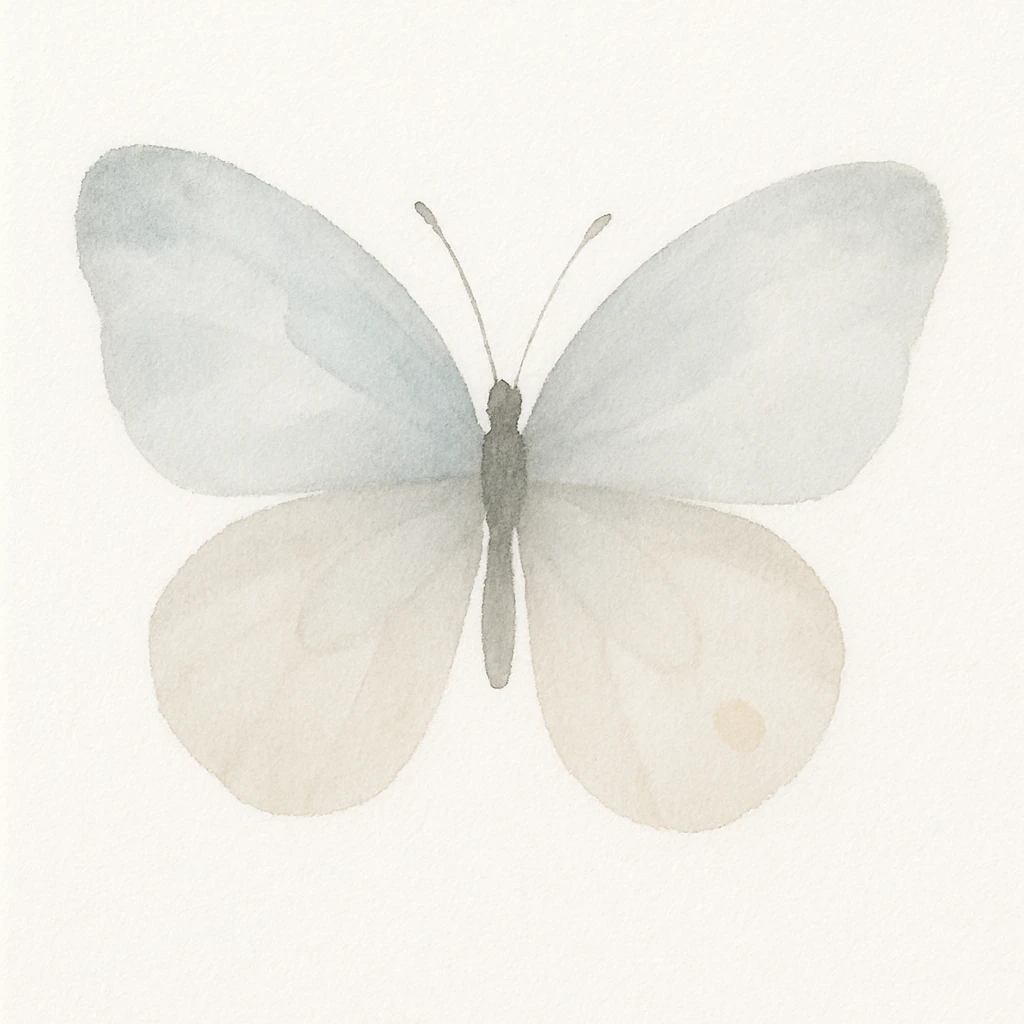 a butterfly in watercolor art style, soft edges, pastel colors emoji
