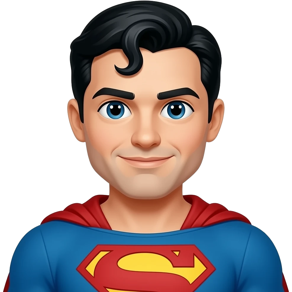 Create an emoji of superman emoji