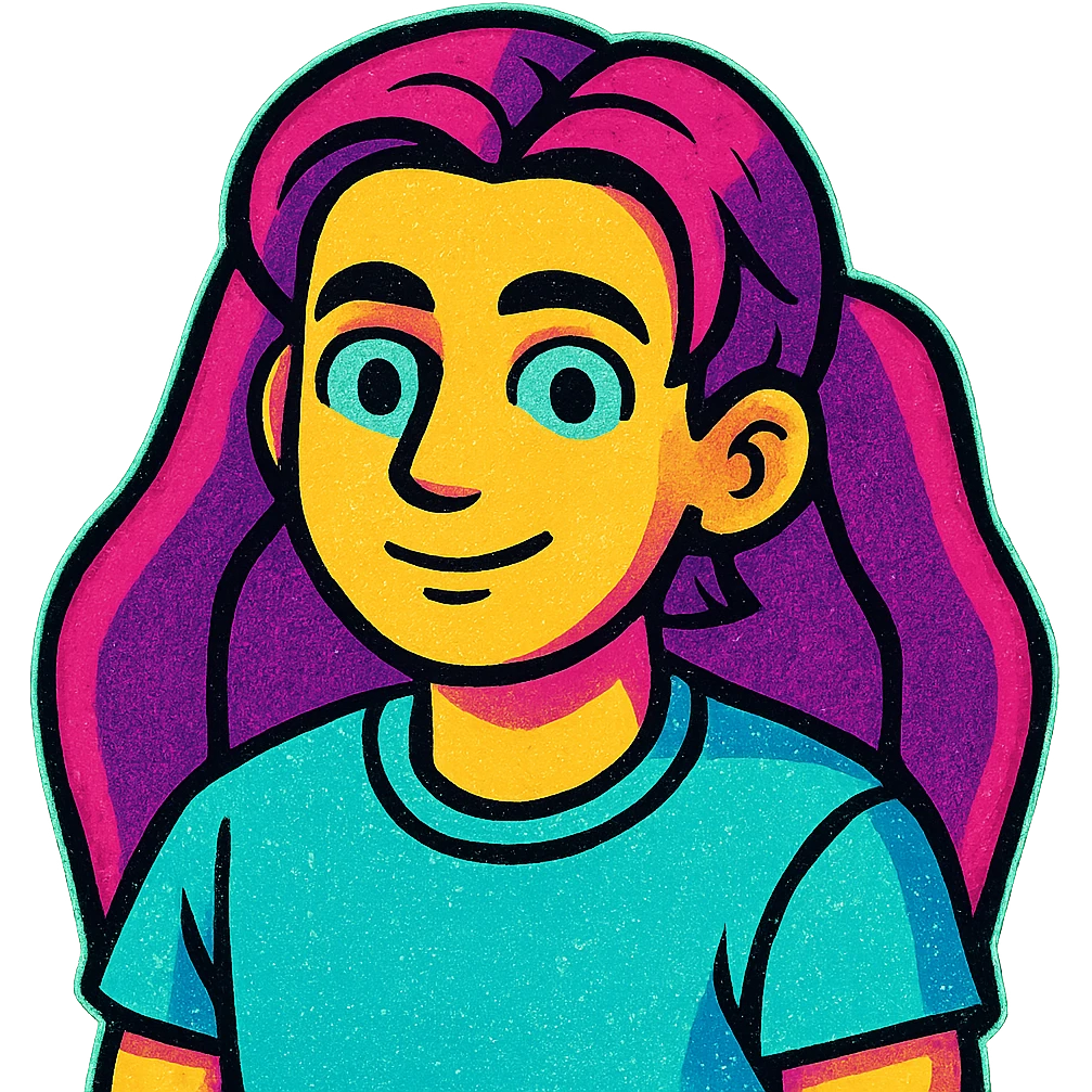 Transform the first image into a pop-art style, similar to the second image. emoji