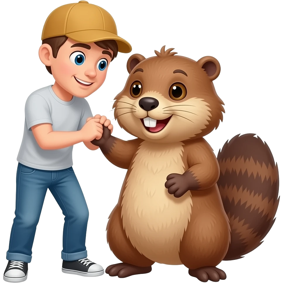 Punishing a beaver emoji