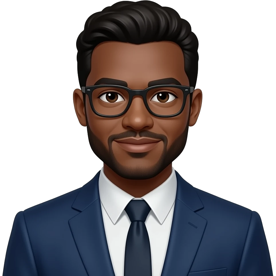 marketing guy black emoji