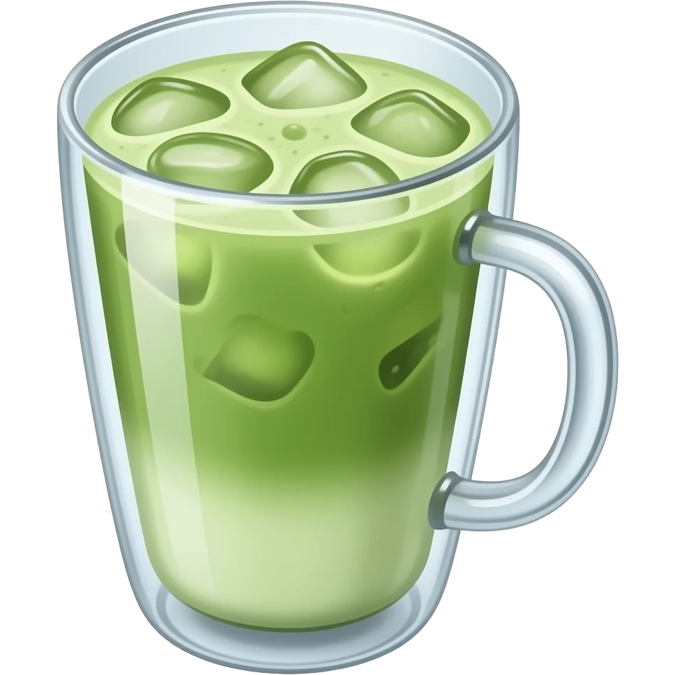 the perfect iced matcha latte emoji