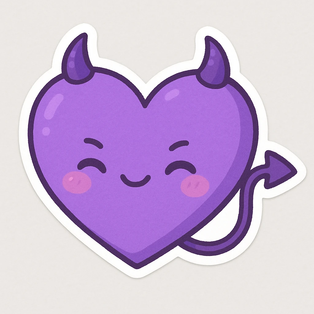 devil heart purple emoji