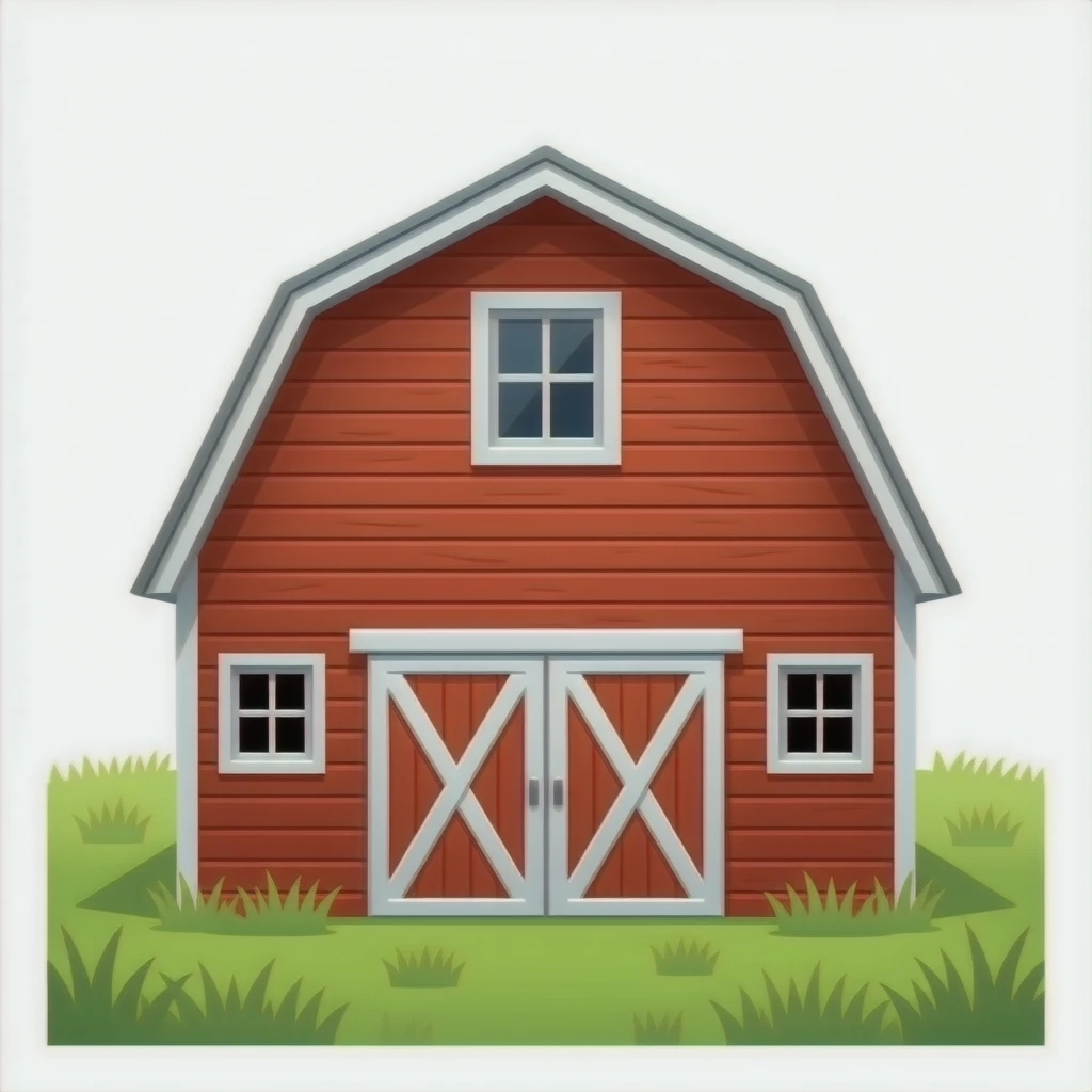 Red Barn Front View emoji