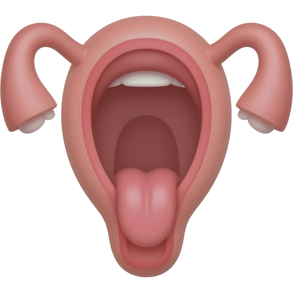 Large vagina with a tung liking it emoji