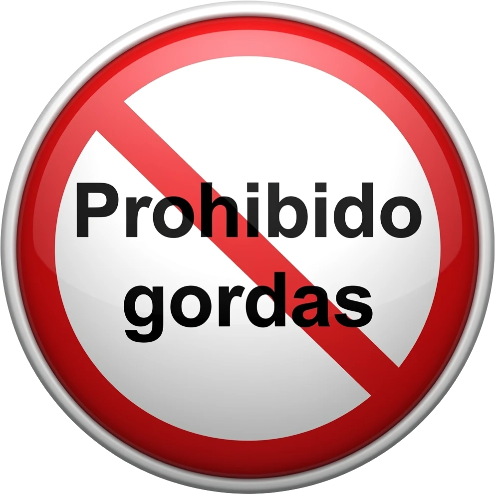 Prohibido gordas emoji