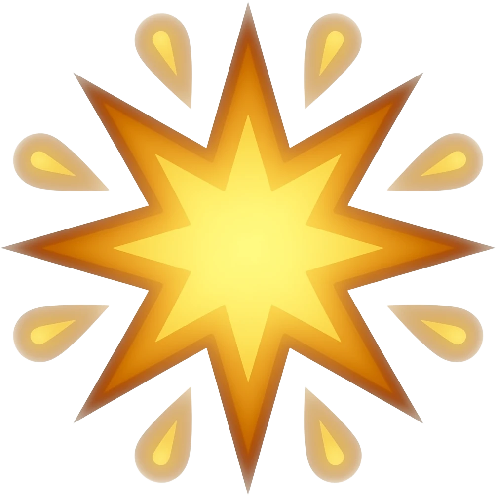 crea un emotiocno de represente chispas emoji