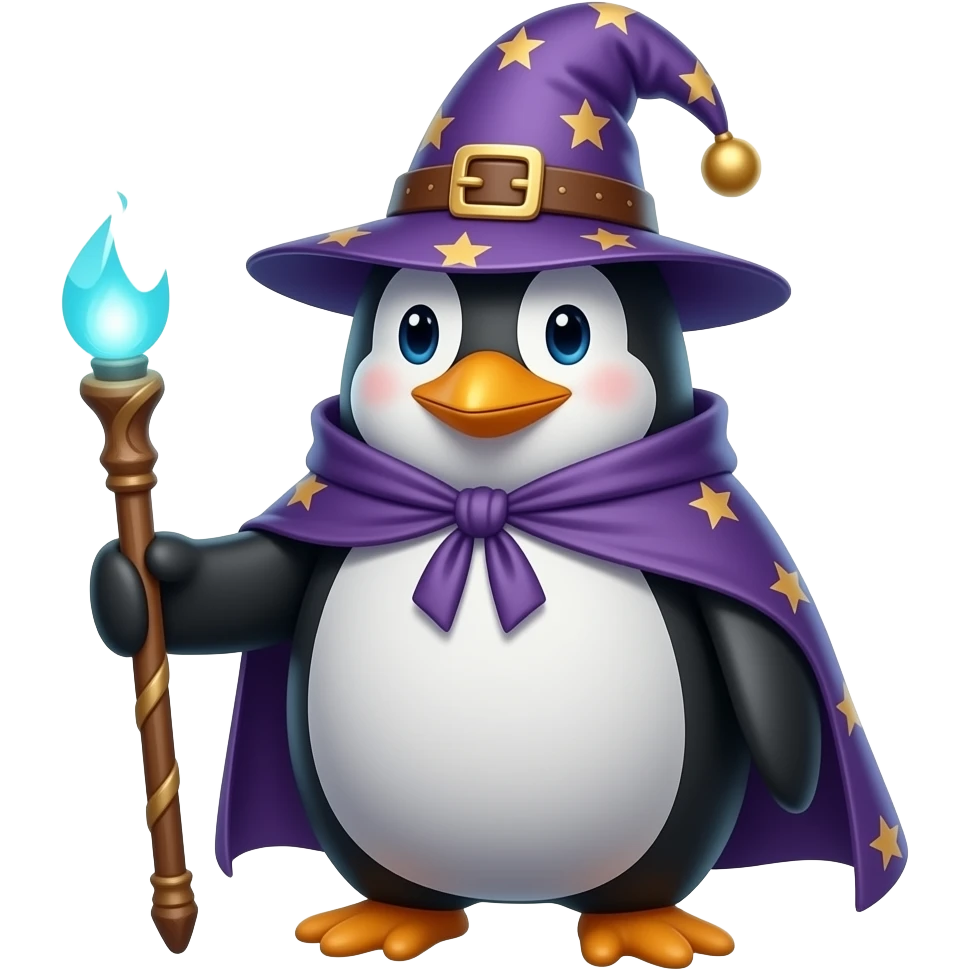 Penguin Wizard emoji