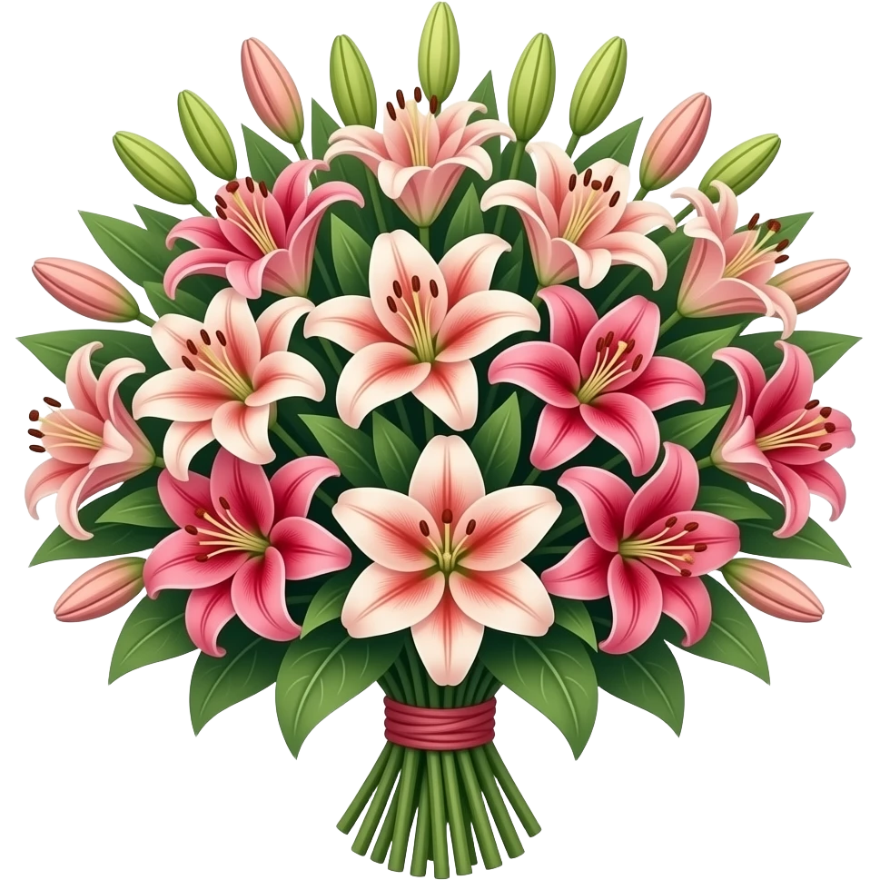 Massive flower bouquet with lilies emoji