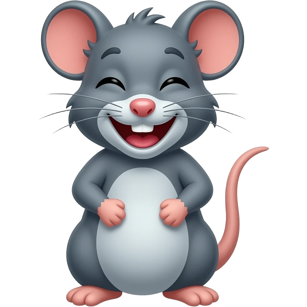 Rat laughing emoji