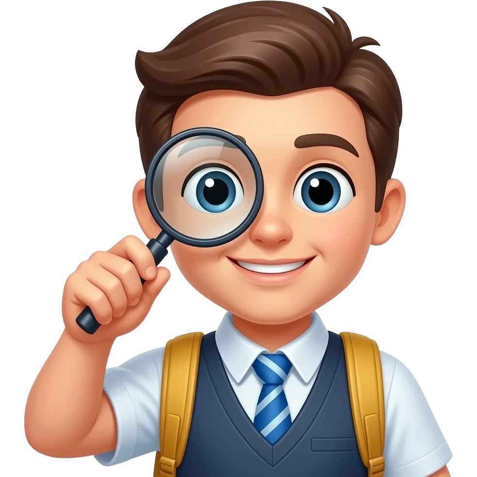 student searching with magnifying glasses? emoji