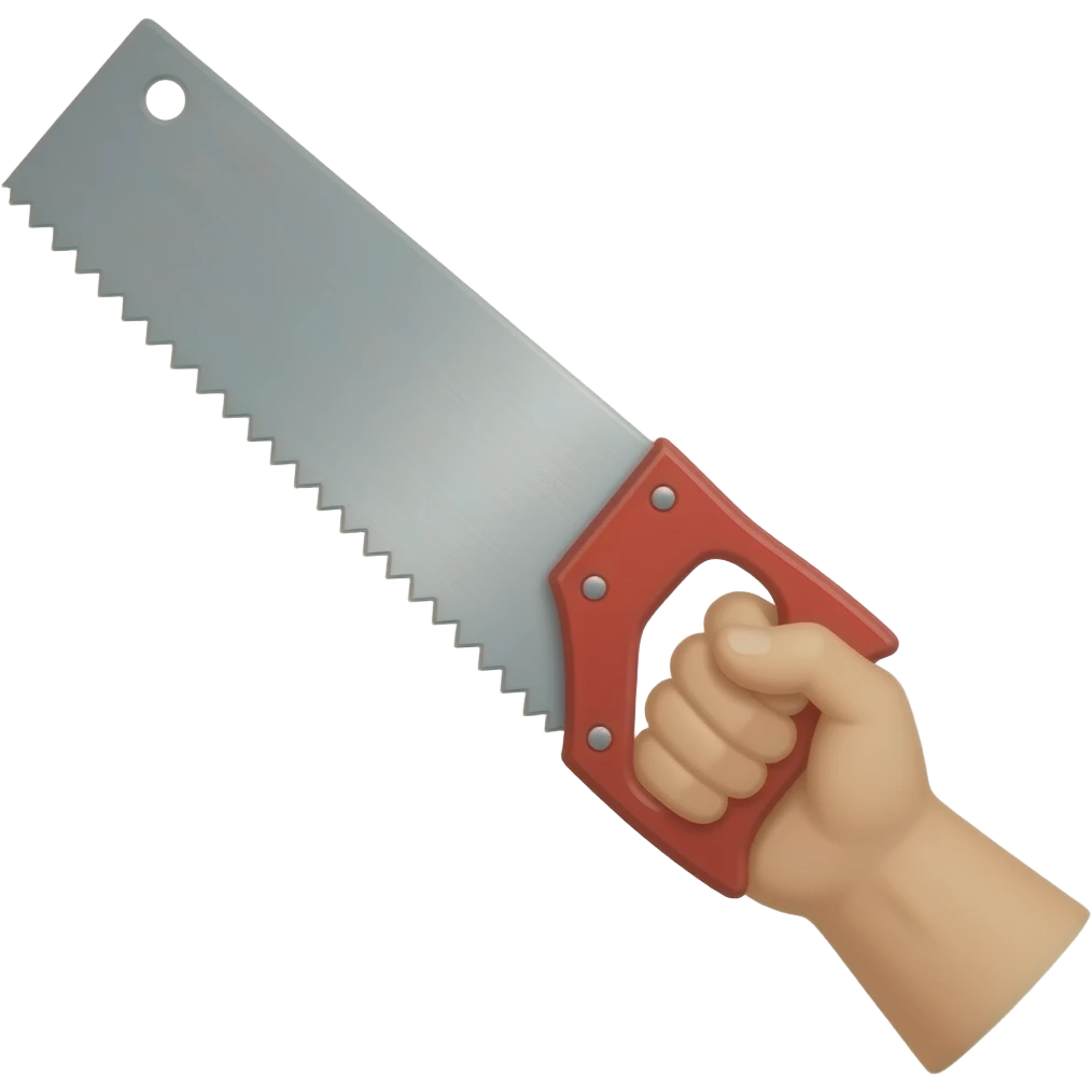 hand saw emoji