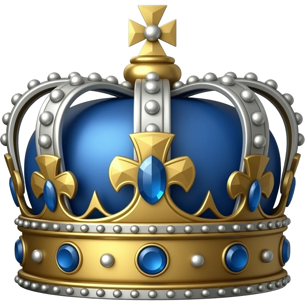 Change the stones to blue and the gold silver and black also make this a queens crown emoji