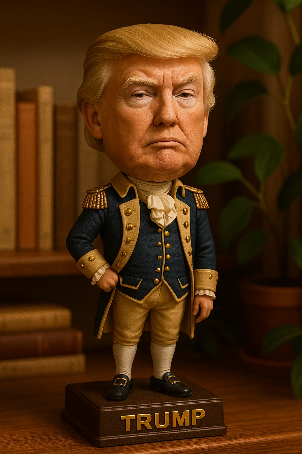 Надменный Трамп в образе Джорджа Вашингтона emoji