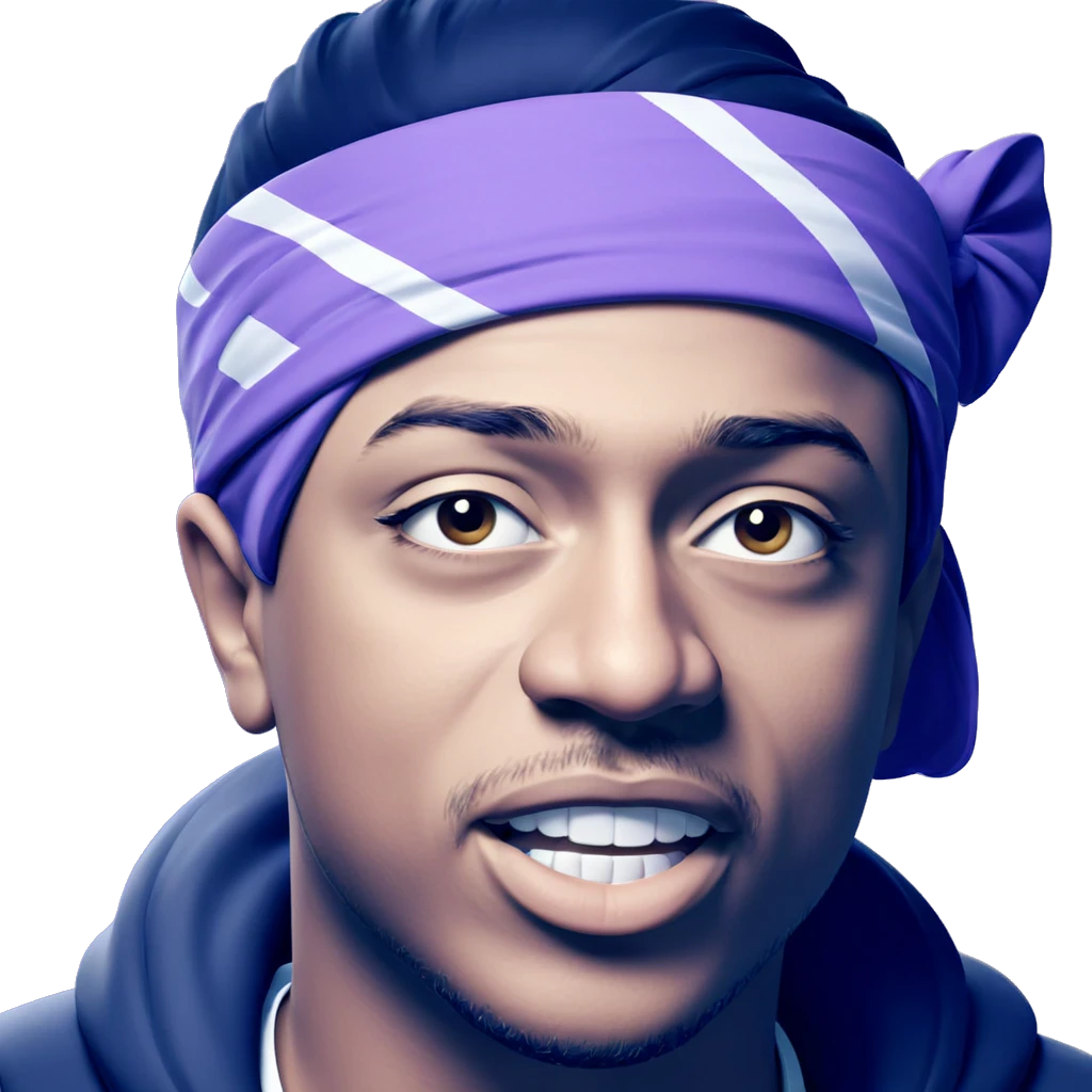 mustached boy with headband emoji