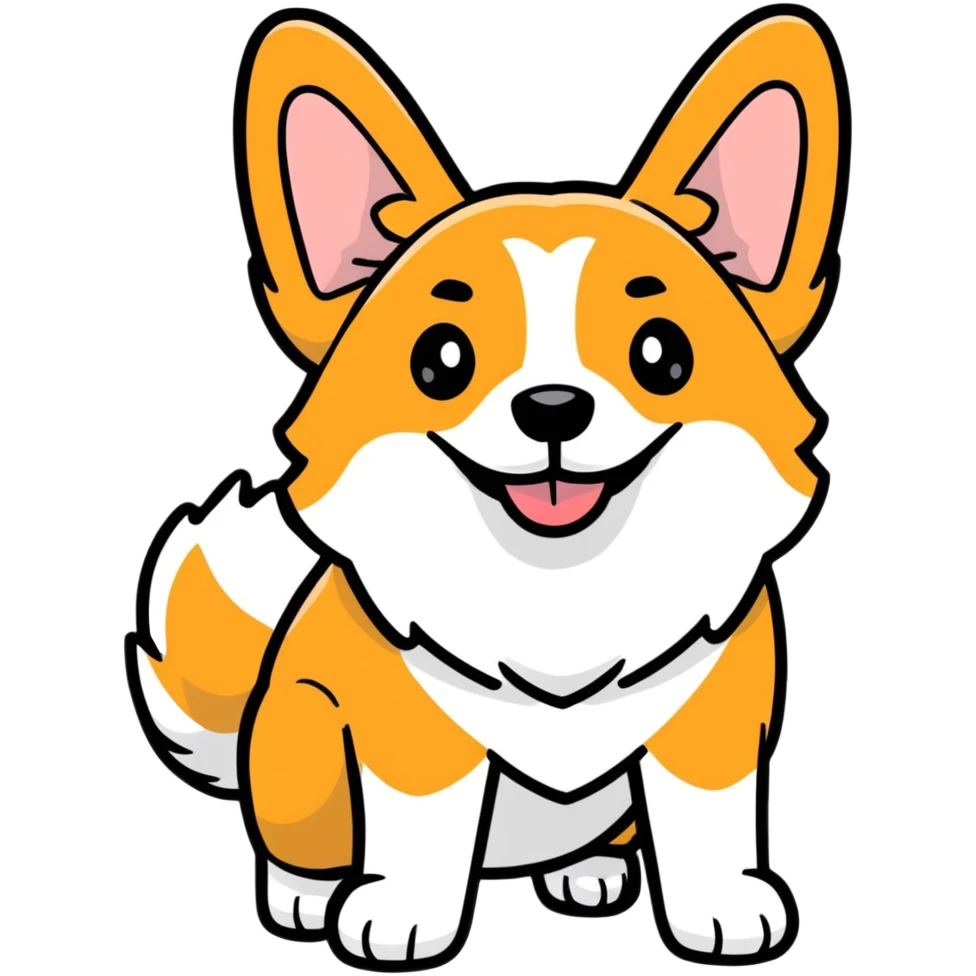 happy corgi emoji