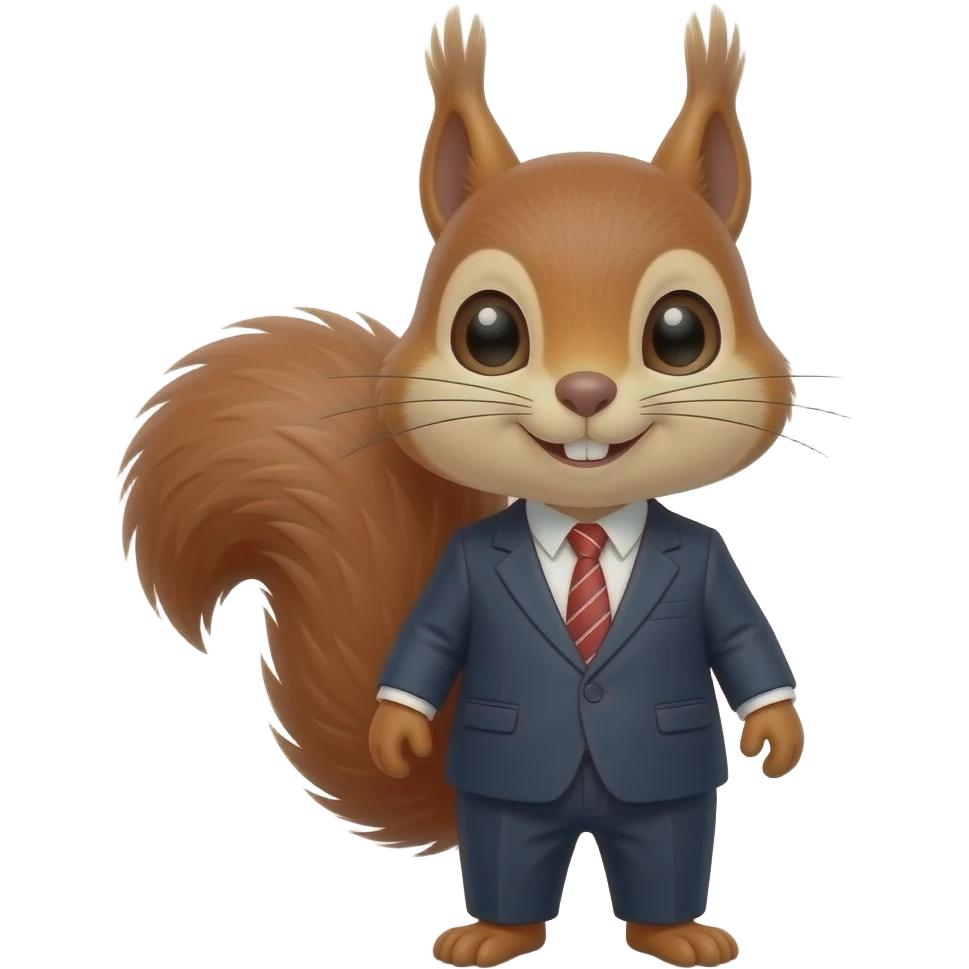 squirrel with a suit emoji